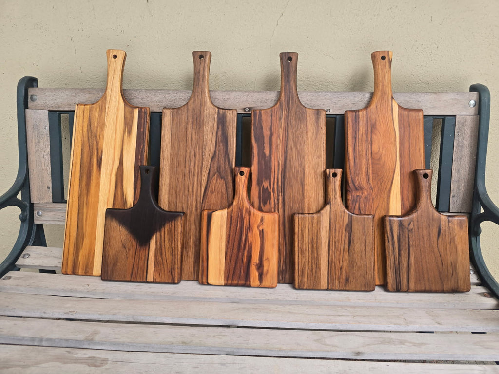 Handmade Teak Cutting & Serving Board with Handle