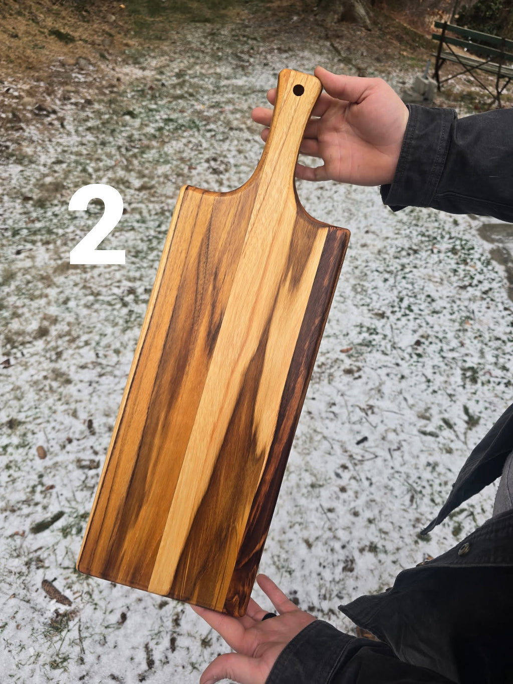 Handmade Teak Cutting & Serving Board with Handle