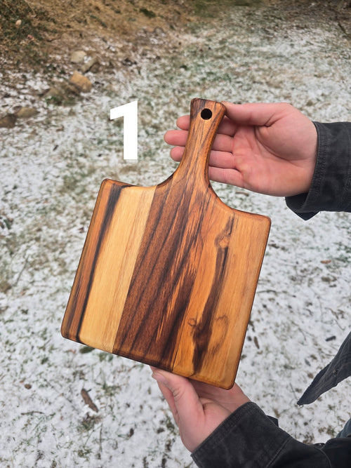 Handmade Teak Cutting & Serving Board with Handle