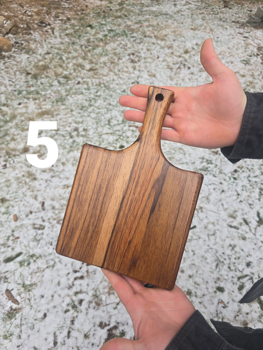 Handmade Teak Cutting & Serving Board with Handle