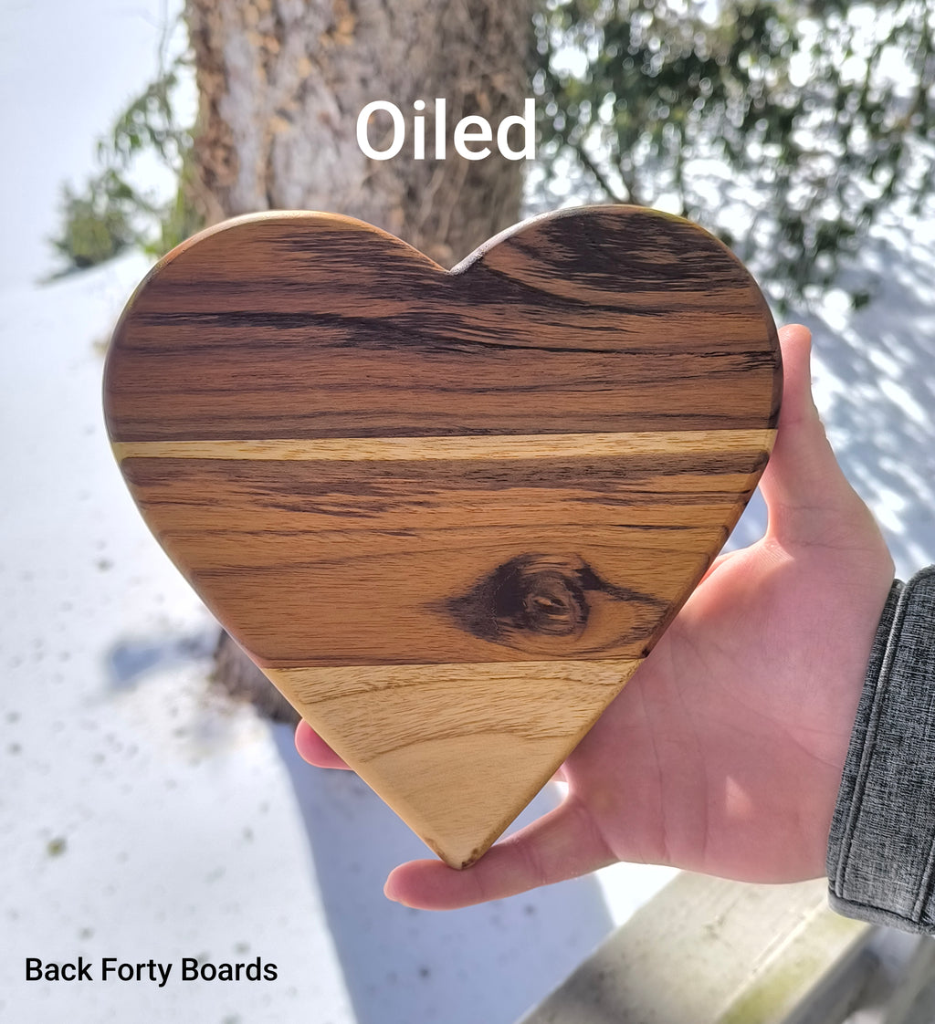 Handmade Heart Cutting Board - Custom Order